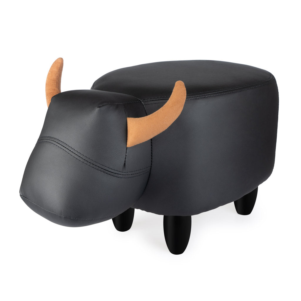 La Vache Stool – Faux Leather & Wood