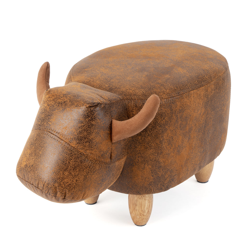 La Vache Stool – Faux Leather & Wood