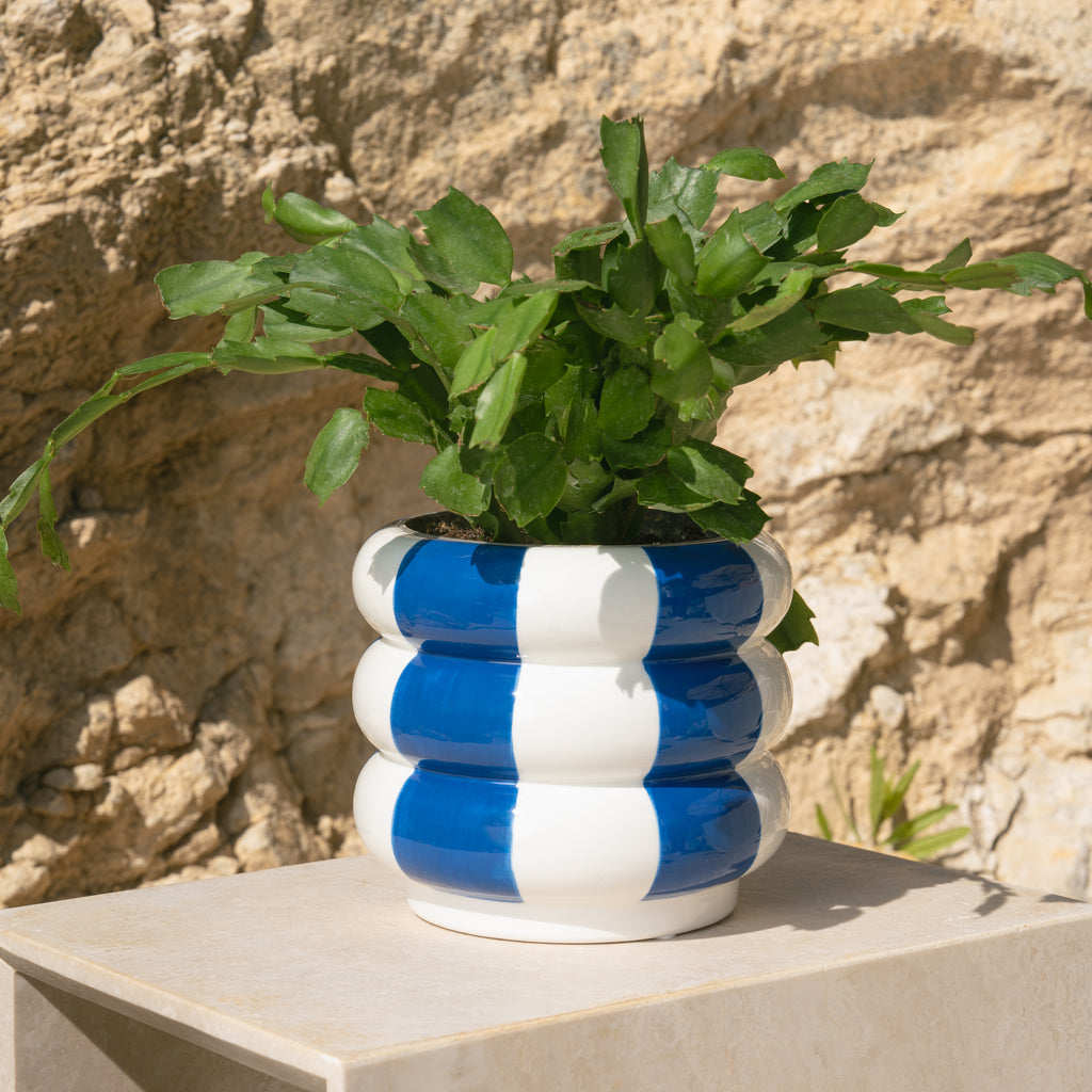 Pot de fleurs Floats bleu – grand modèle