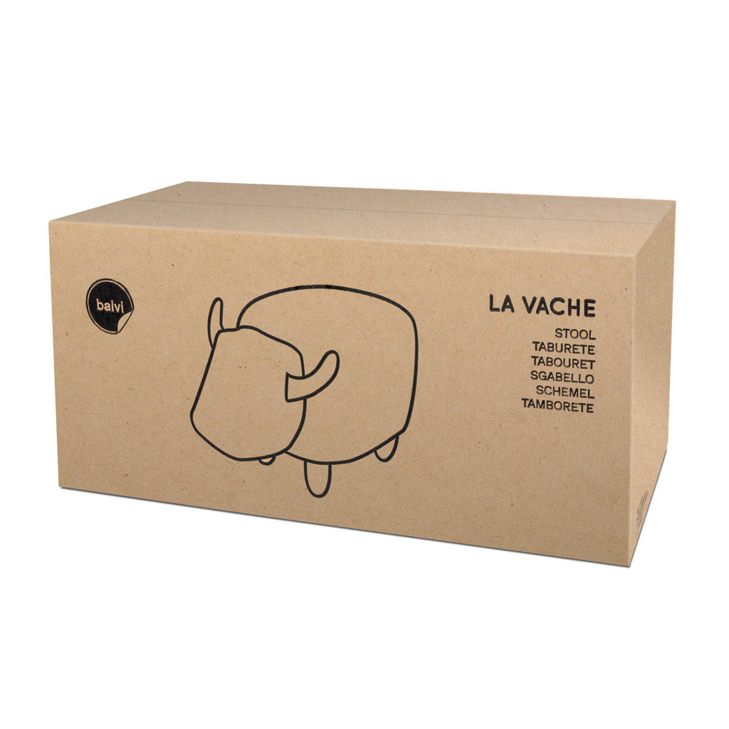 La Vache Stool – Faux Leather & Wood