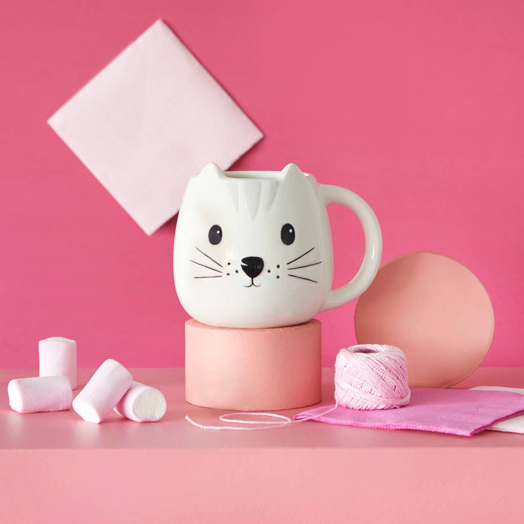 Mug Rond Chat blanc