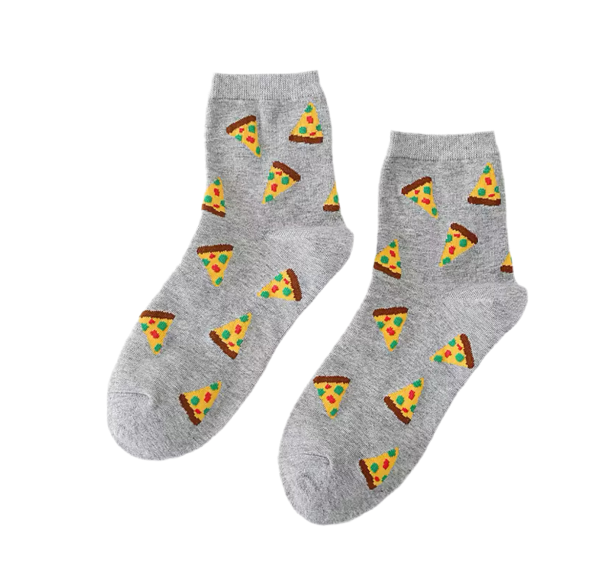 Grey Pizza Socks
