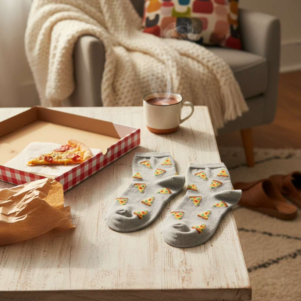 Chaussettes Grises Pizzas