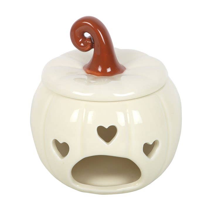 Autumnal curly white pumpkin oil burner