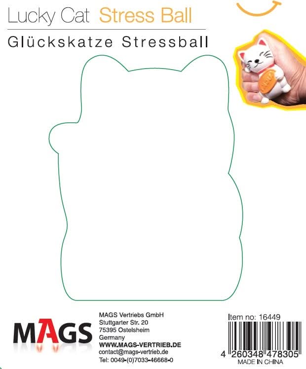 Balle anti-stress Chat Chanceux Winkee – vue 3