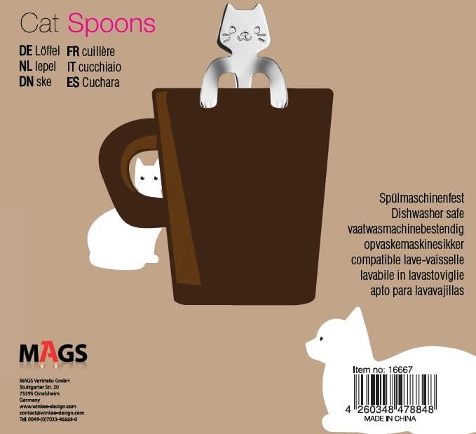 Cuillères à café Chatons – Set de 4 Winkee – vue 4