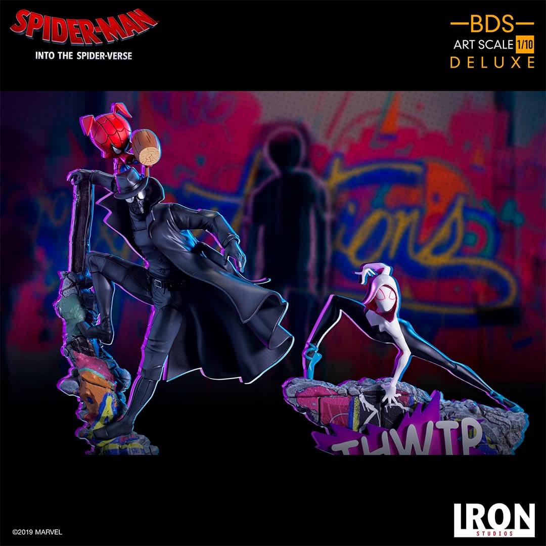 Estátua Spider-Noir e Spider-Ham 1/10 – Iron Studios