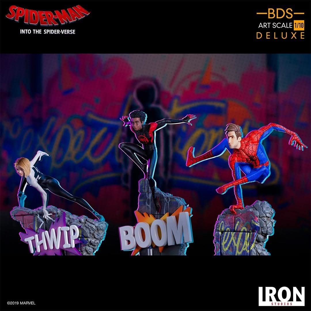 Estátua Spider-Noir e Spider-Ham 1/10 – Iron Studios