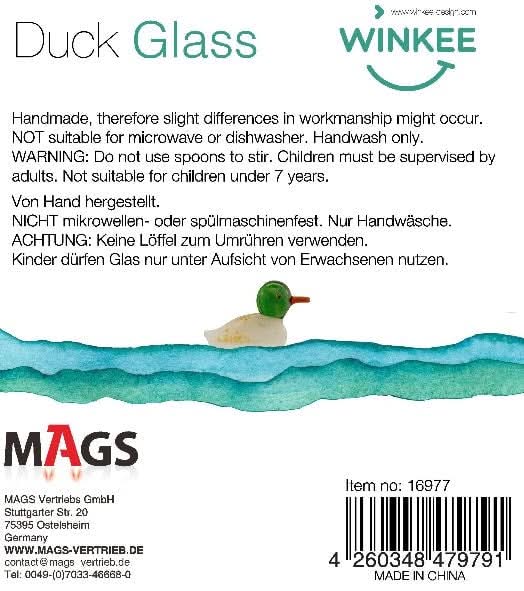 Verre Canard Colvert 3D Winkee – vue 3