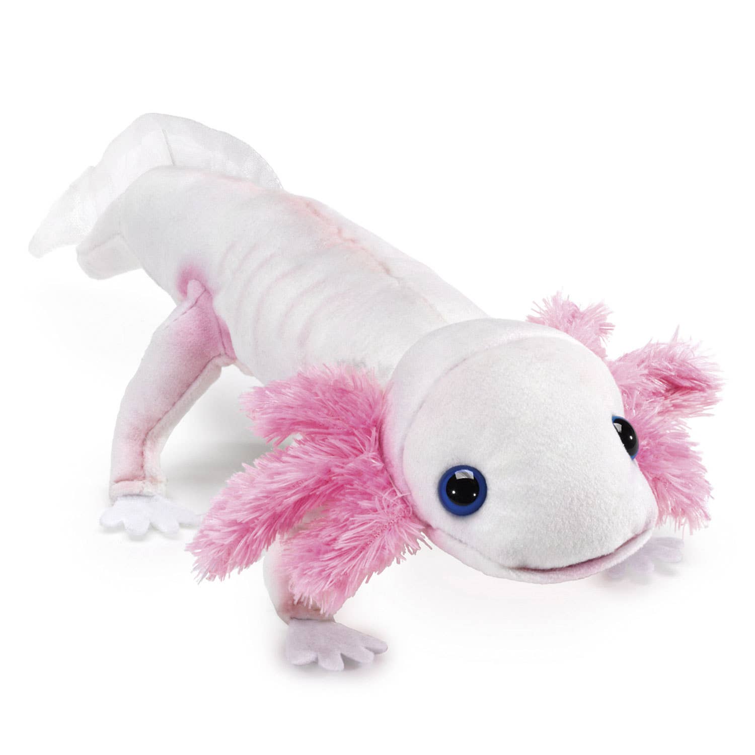 Marionnette à doigt Axolotl Blanco Folkmanis realista