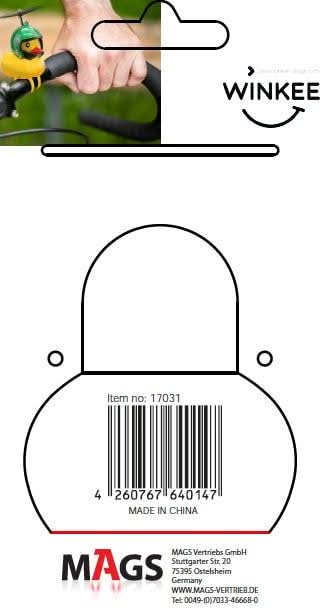 Canard couineur de vélo avec casque Winkee – vue 8
