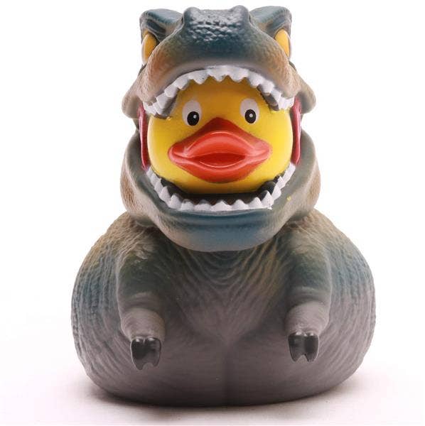 Canard de bain T-Rex - gris - canard en caoutchouc