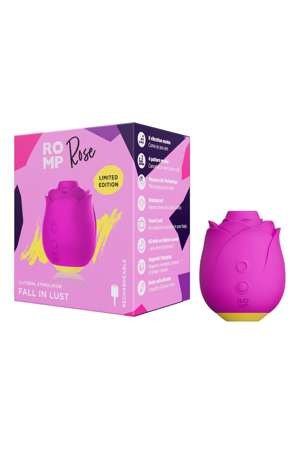 ROMP by Womanizer - Rose Air Pressure Vibrator - Pink