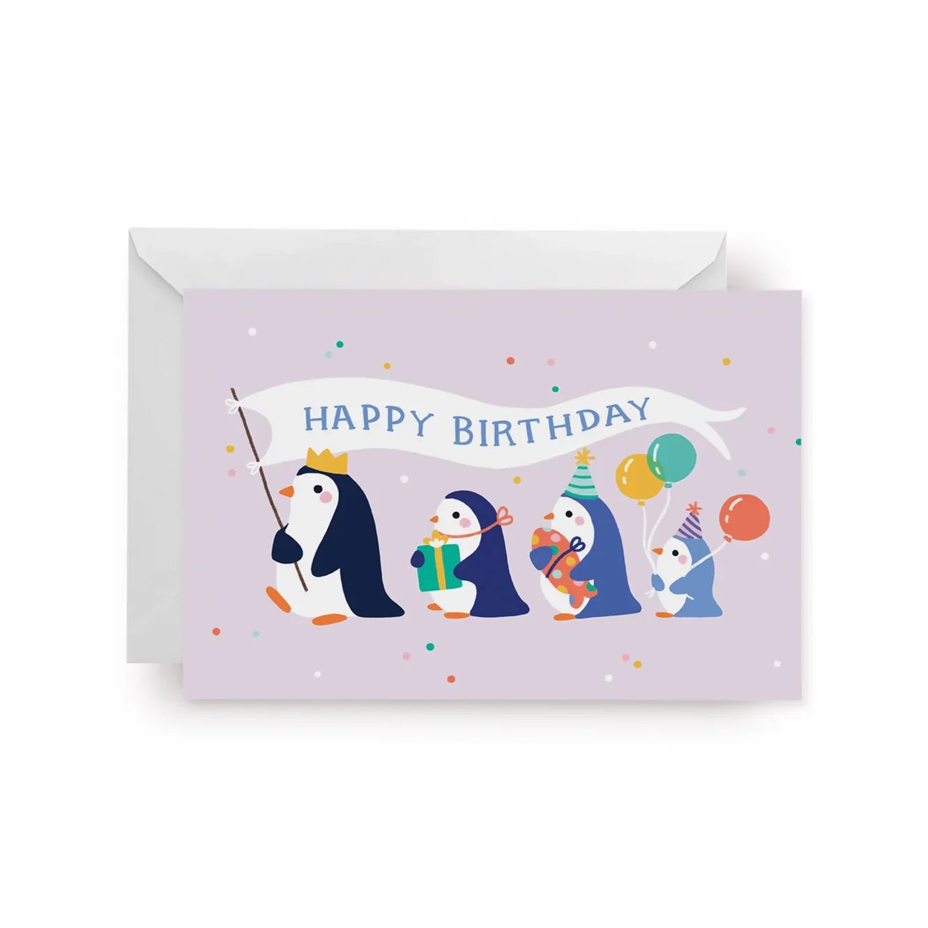 carte d anniversaire parade des pingouins hux loves honey GCB027 10234956