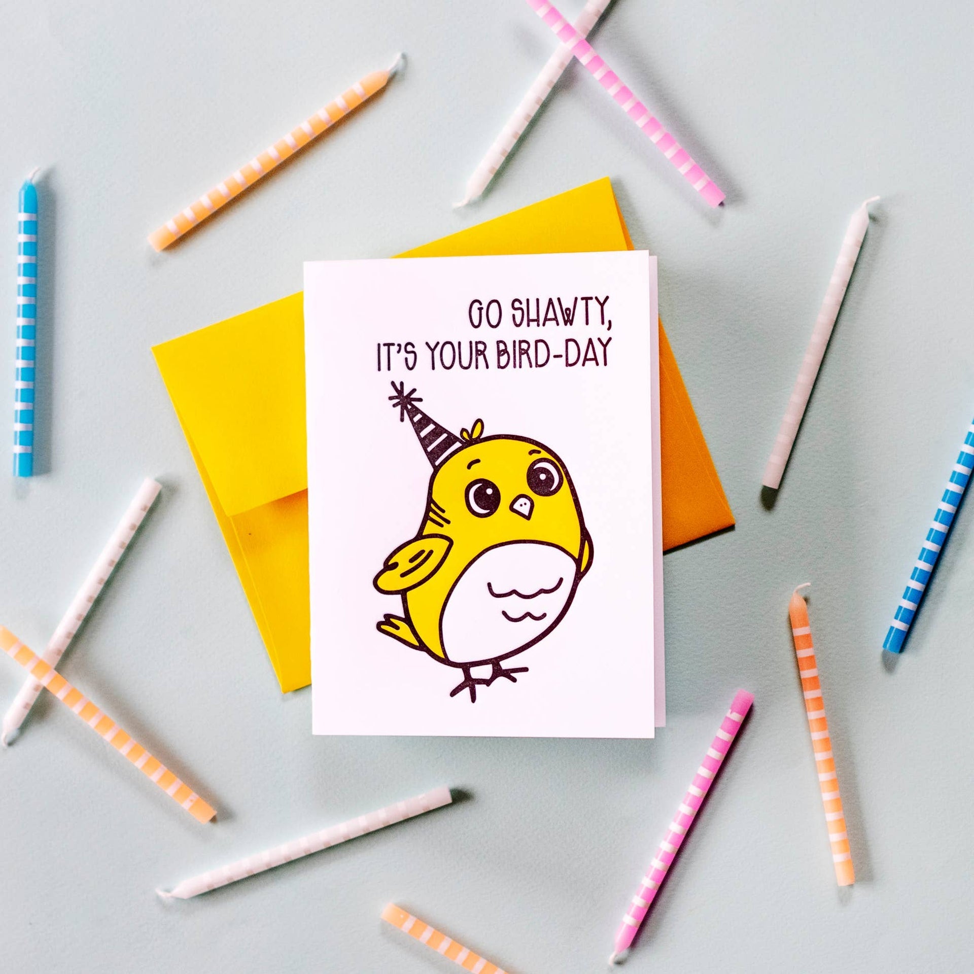Carte d'anniversaire Oiseau « Oo Swawty, It’s your Bird-day »