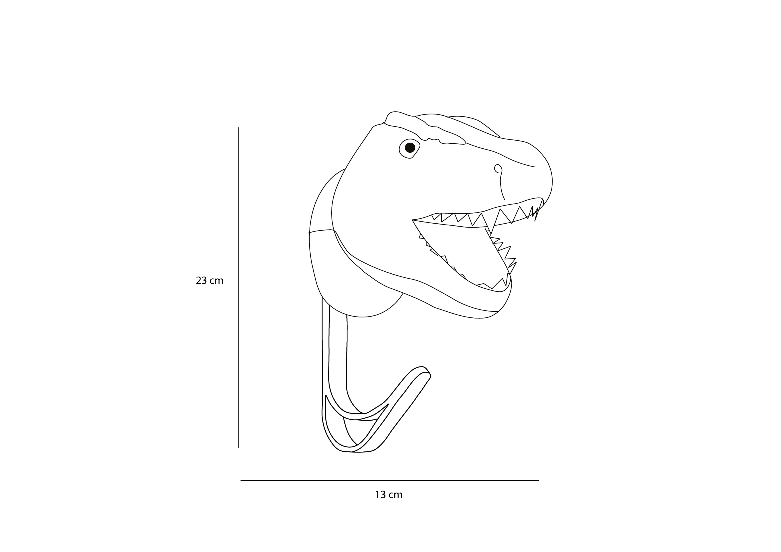 Patère T-rex en bambou - Wild & Soft