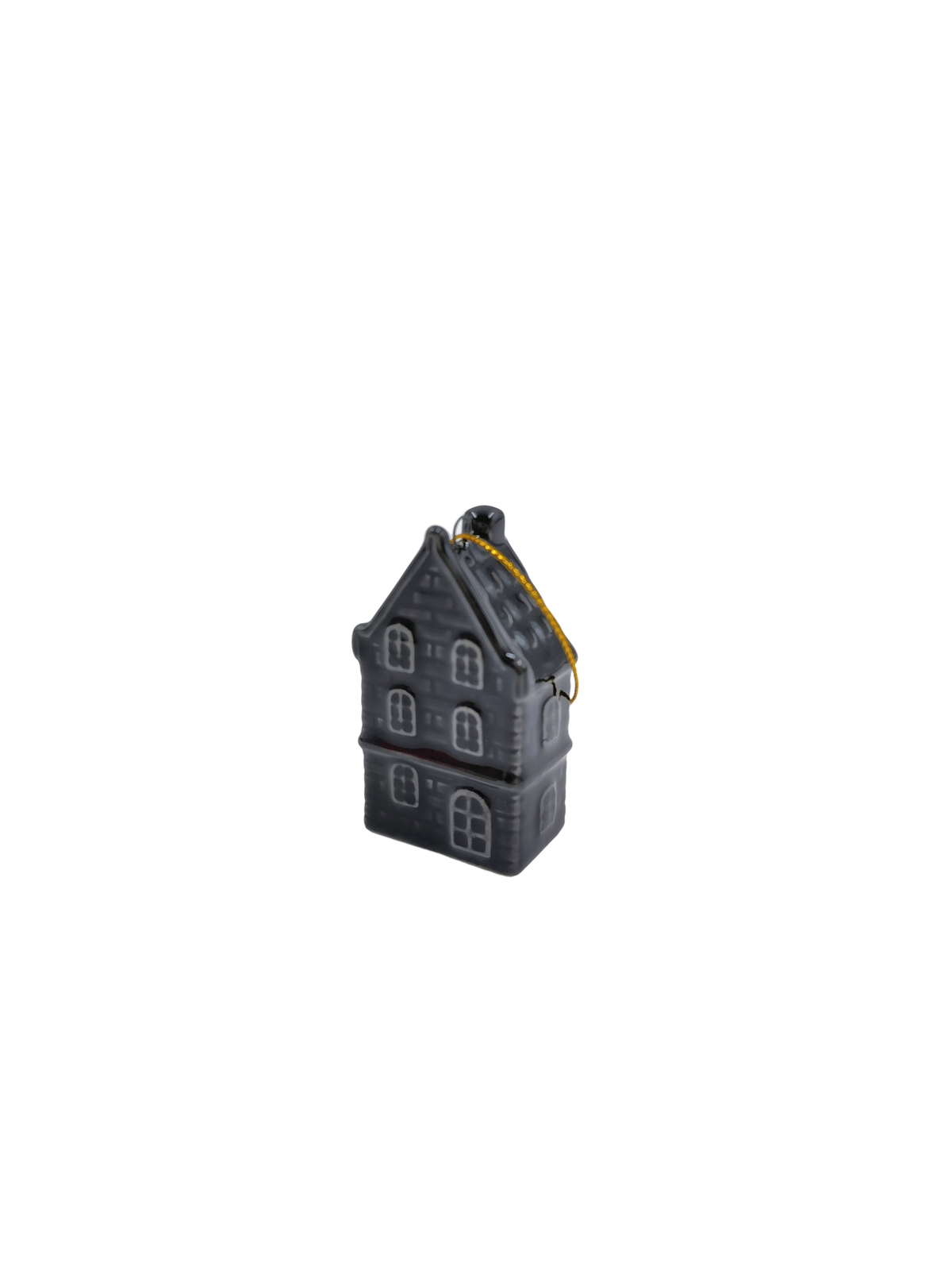 Cintre de Noël - Maison - Céramique - Noir - 3,5x2x6,5cm Housevitamin bv – vue produit 1