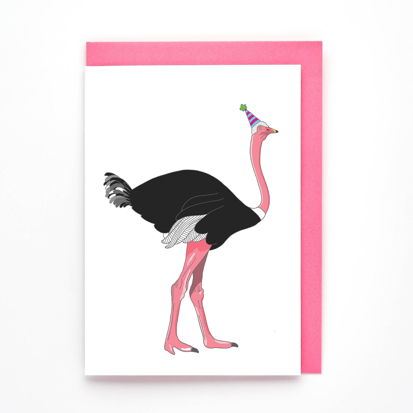 Biglietto d'auguri per lo struzzo