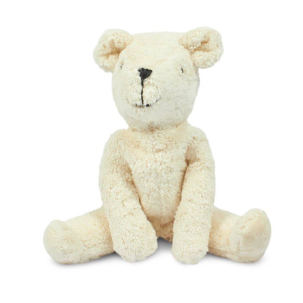Stofftier-Handpuppe Bär, klein | Weiß