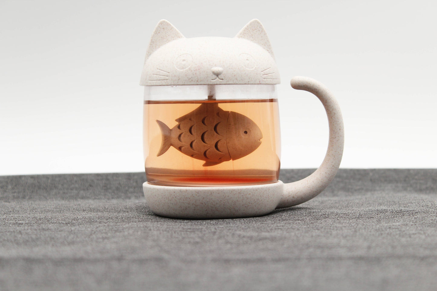 Tasse à thé Chat avec infuseur Poisson