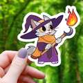RPG Wizard Cat Sticker