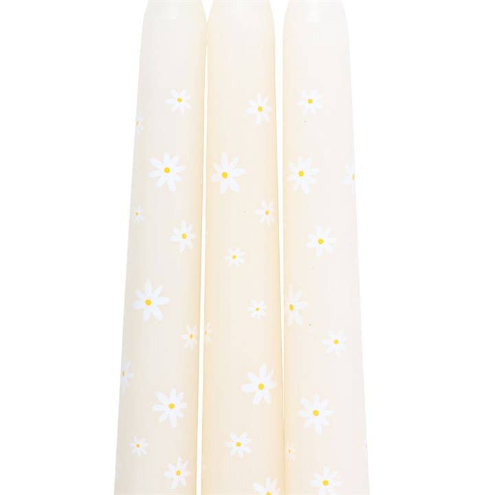 Ensemble de 3 bougies motif Marguerites “Carrot Patch”