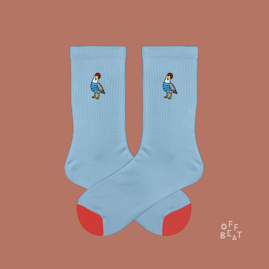 Chaussettes brodées mouette – vue 3