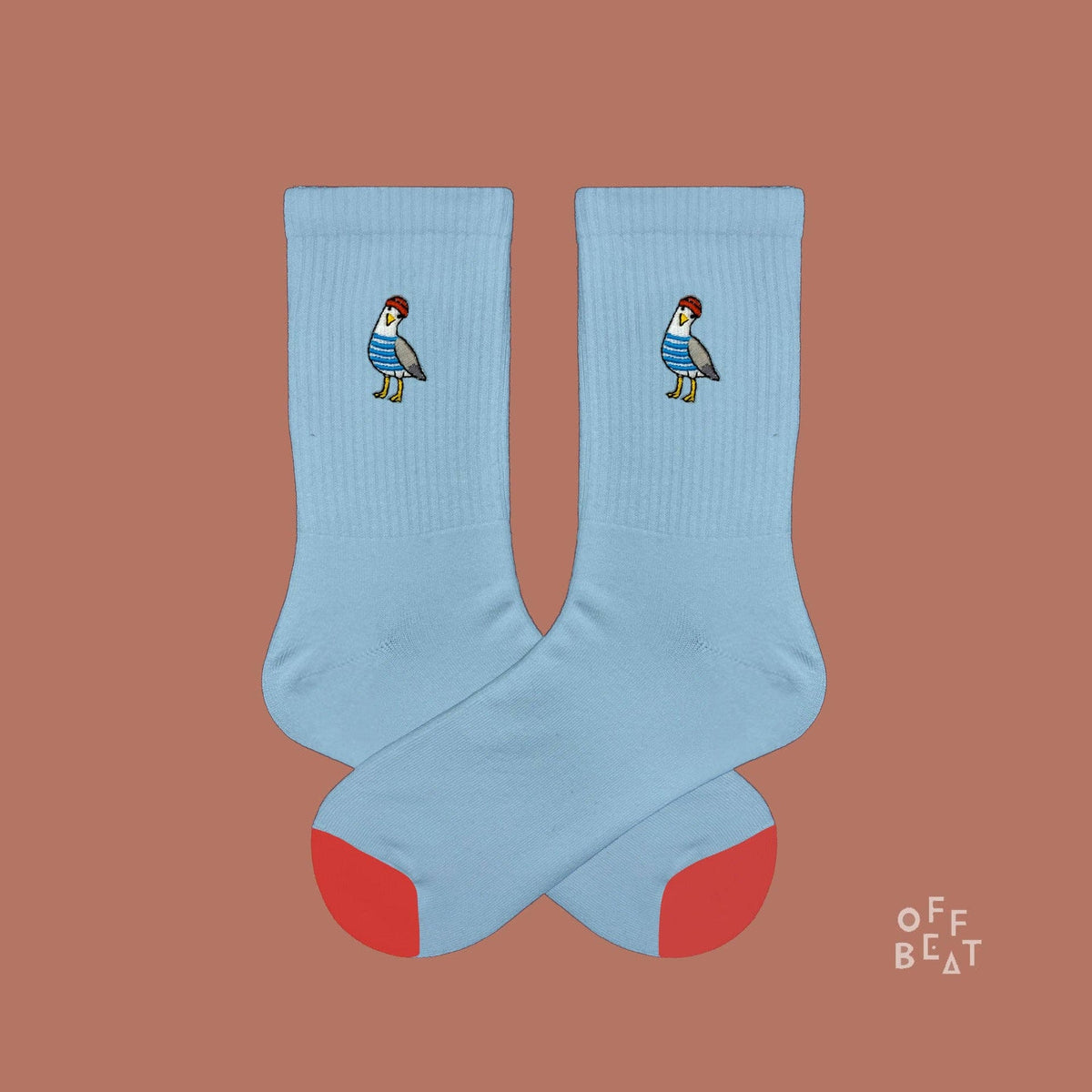 Chaussettes brodées mouette – vue 3