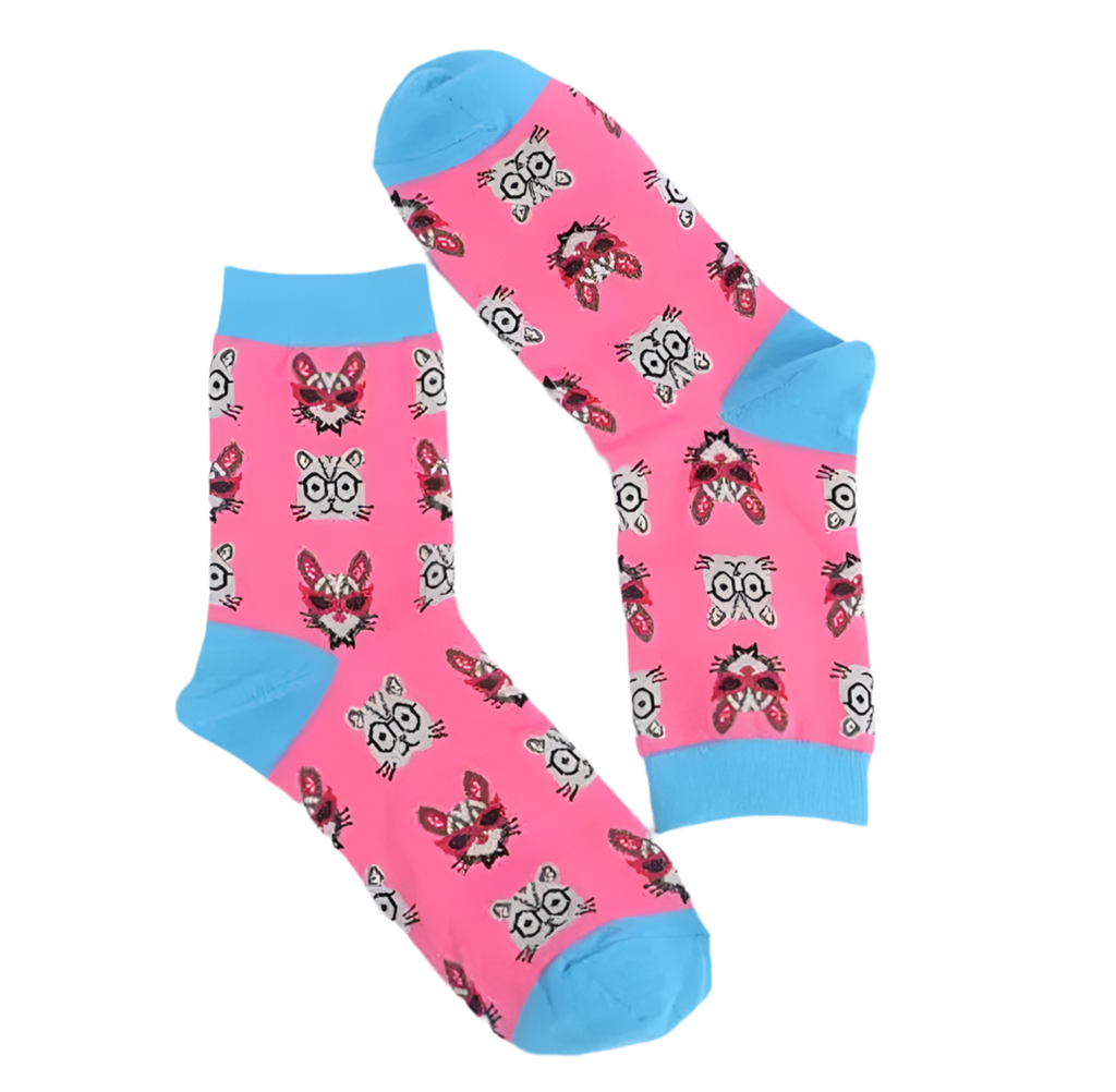 chaussettes chat roses mrcol