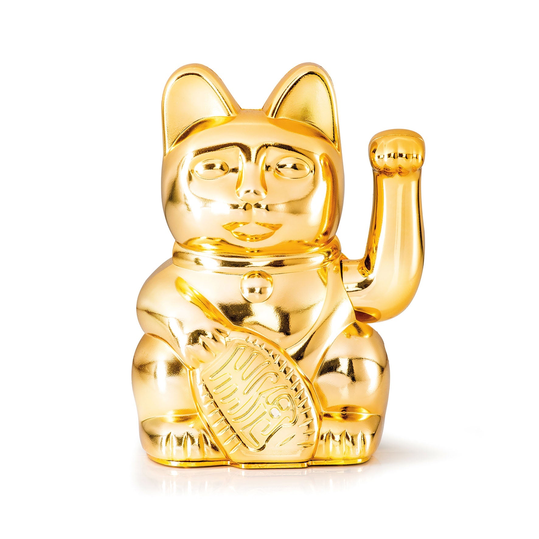 Glückskatze Gold glänzend