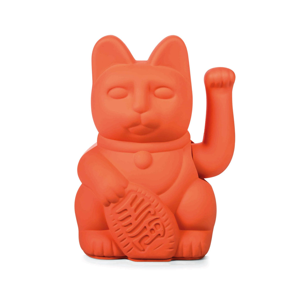 Chat Chanceux Orange Néon