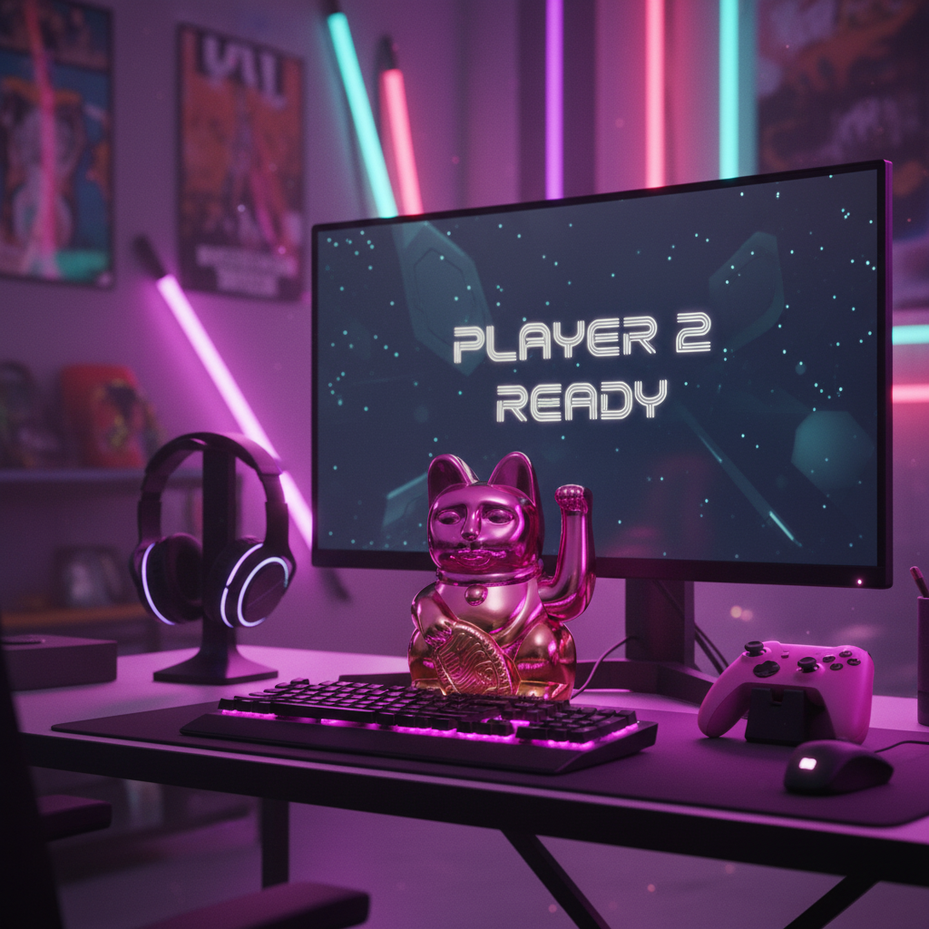 Chat Chanceux Gaming - Player Two (Édition Limitée)