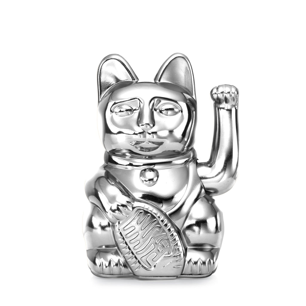 Chat Chanceux Argent Brillant “Nova” – Donkey Products