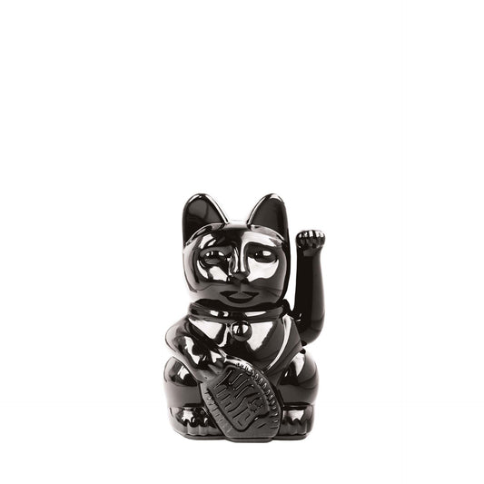 Glänzende schwarze Glückskatze „Basira“