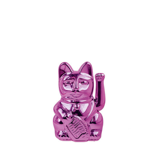 Glänzende rosa Glückskatze „Sorya“