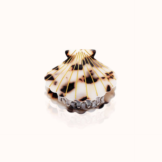 Pince à cheveux Coquillage Leo Blanc