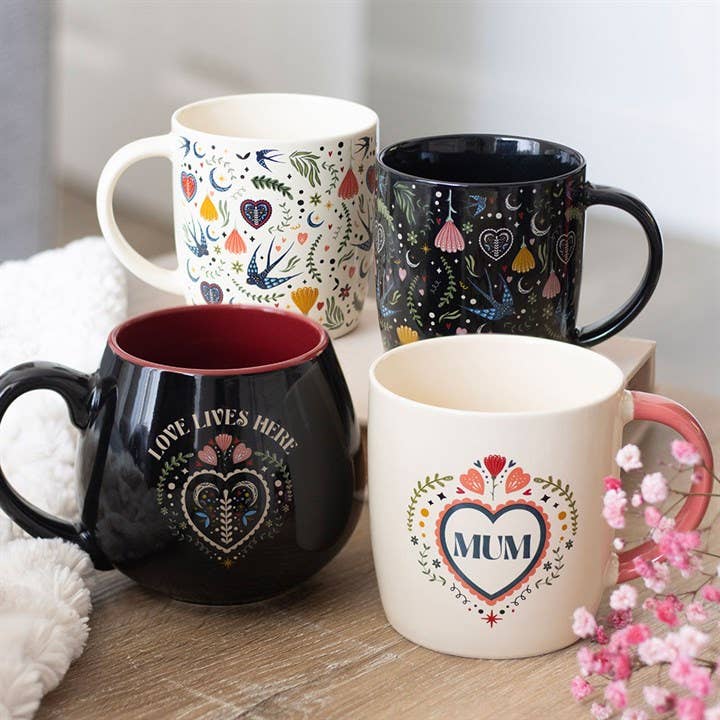 Mug Floral folk Crème