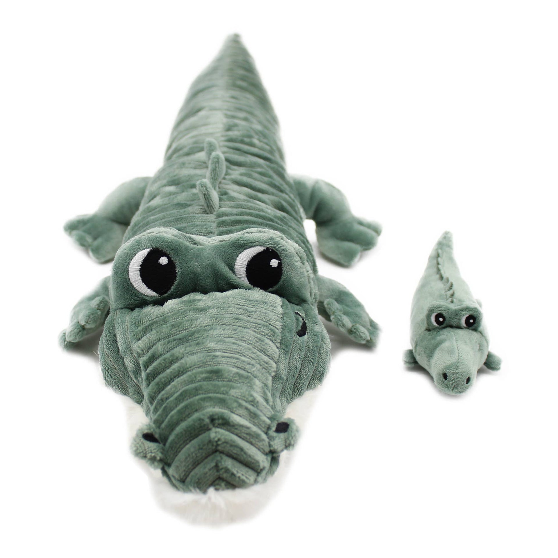 LES PTIPOTOS - CROCODILE MAMAN & BÉBÉ VERT 57 CM