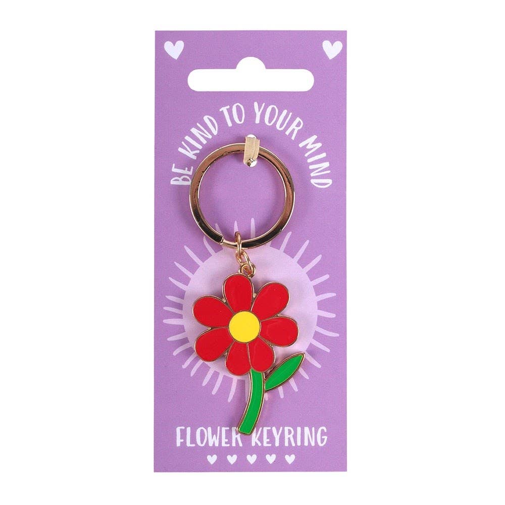Porte-clés fleur « Prends soin de ton esprit »