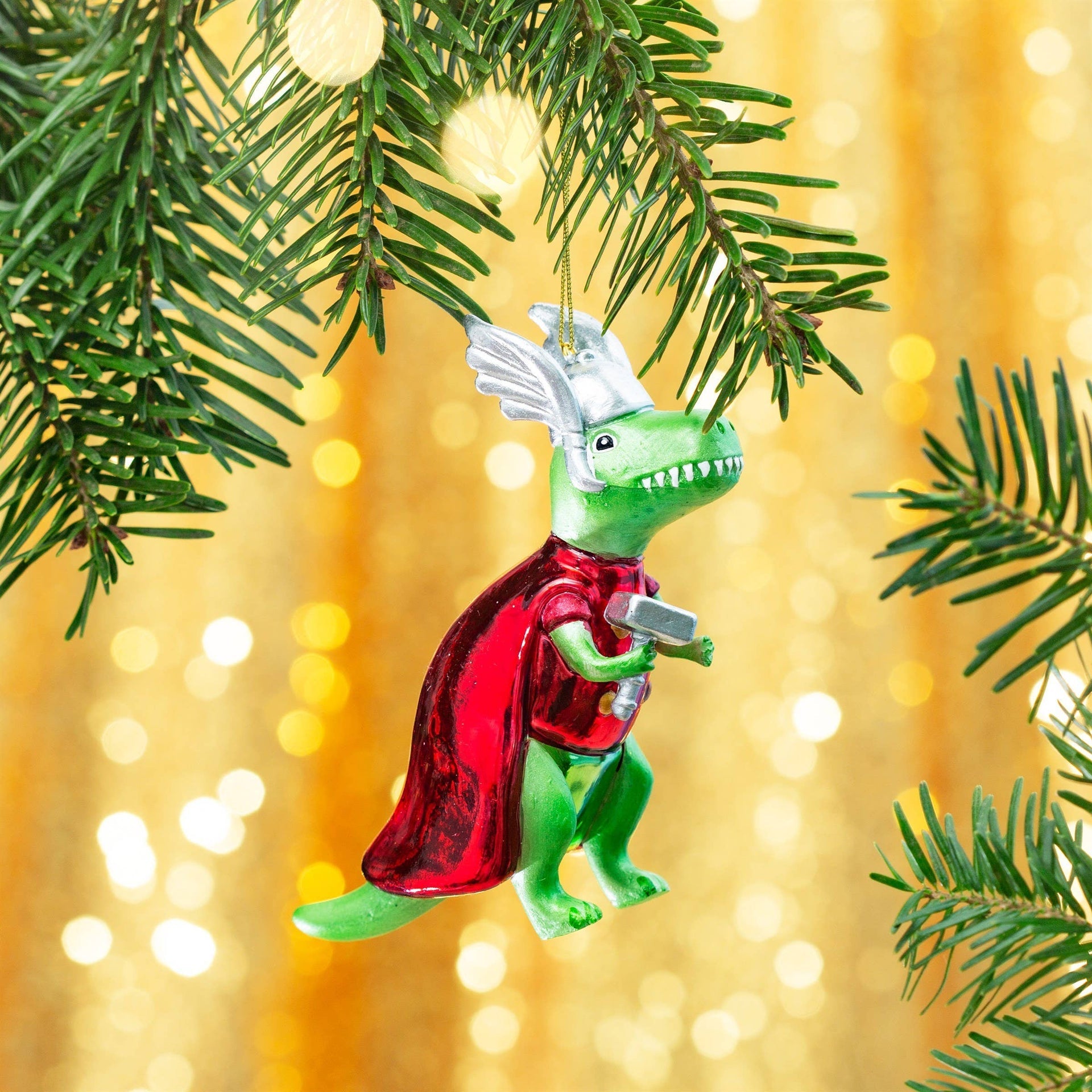 Weihnachtskugel T-Rex Thor