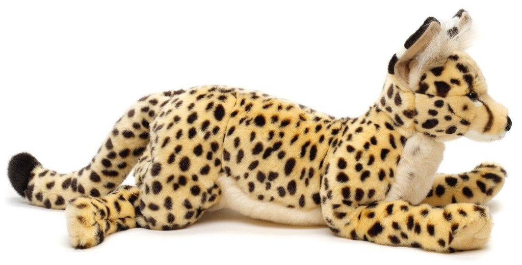 Peluche Chat de la savane couché Uni Toys