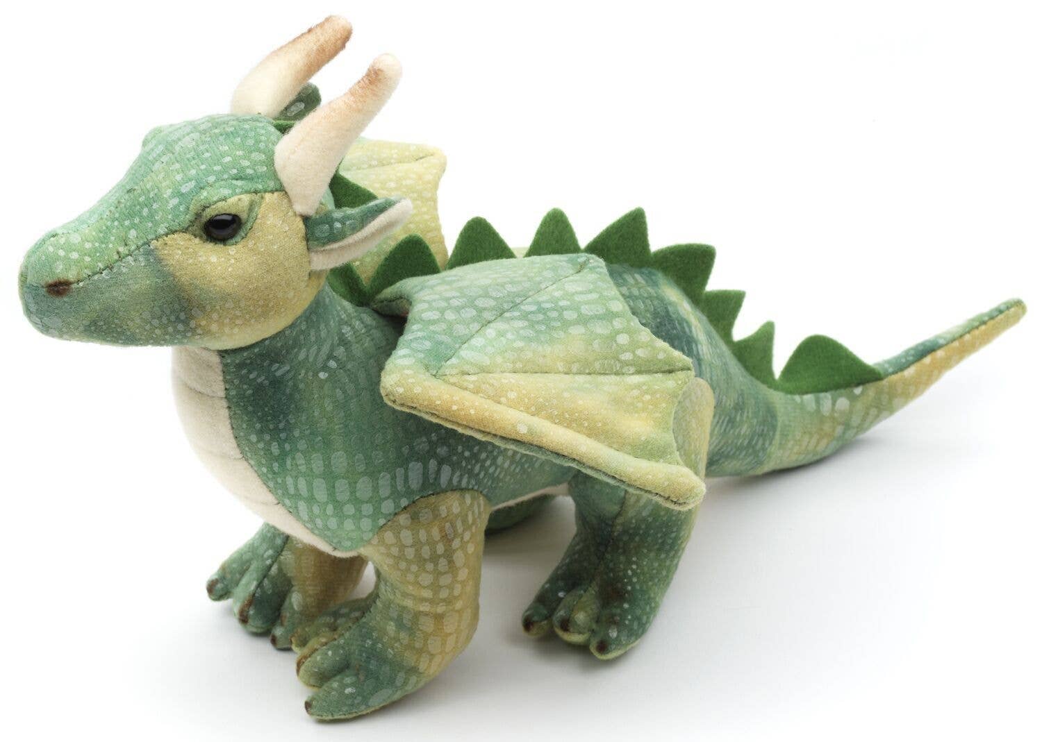 Dragon vert - 26 cm (longueur) - peluche Uni Toys