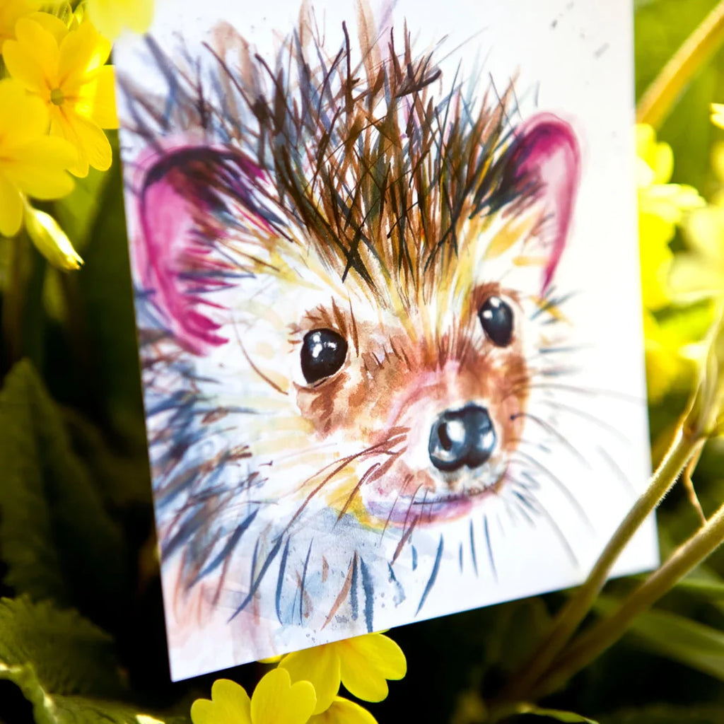 Postkarte Aquarell Igel