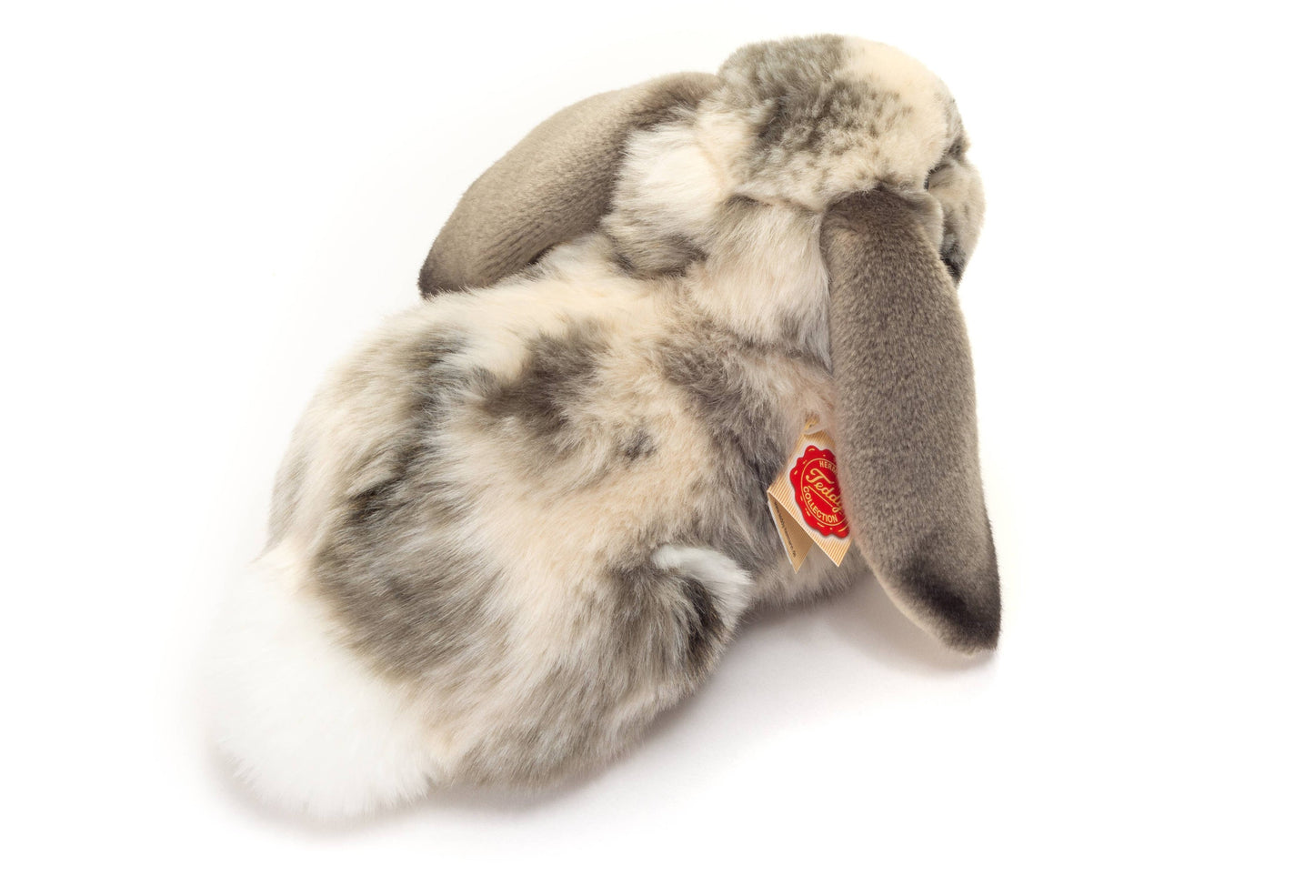 Peluche Lapin Bélier gris et blanc