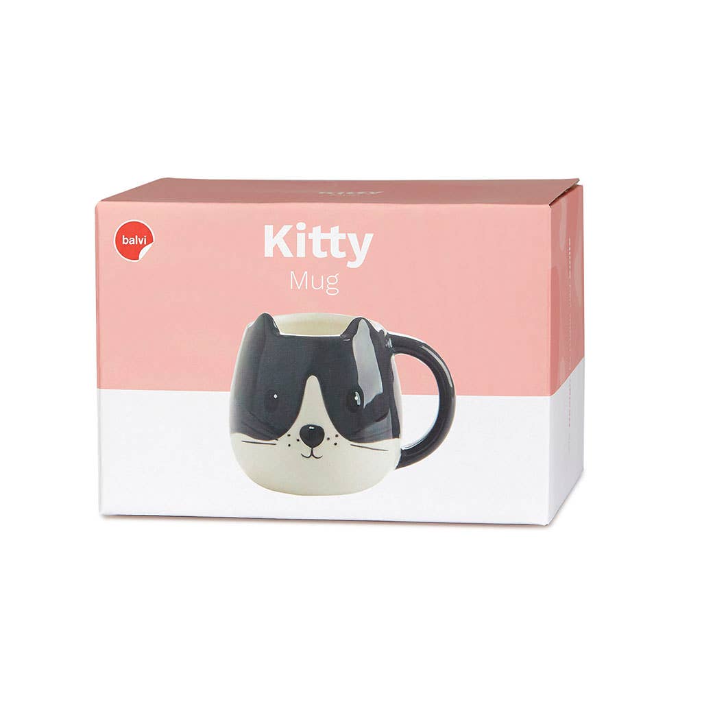 Mug Rond Chat blanc/noir