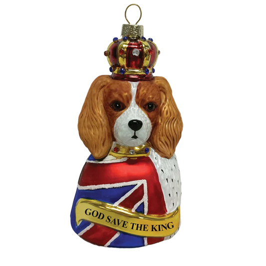 Boule de Noël God Save the King Charles Blenheim