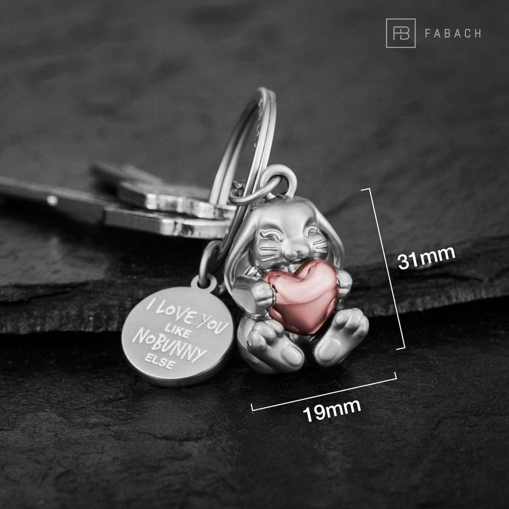Rabbit Bunny key ring “I love you like nobunny else”