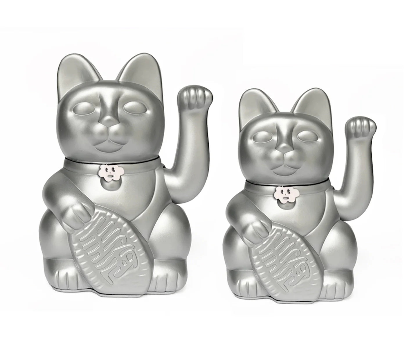 Chat Chanceux Argent