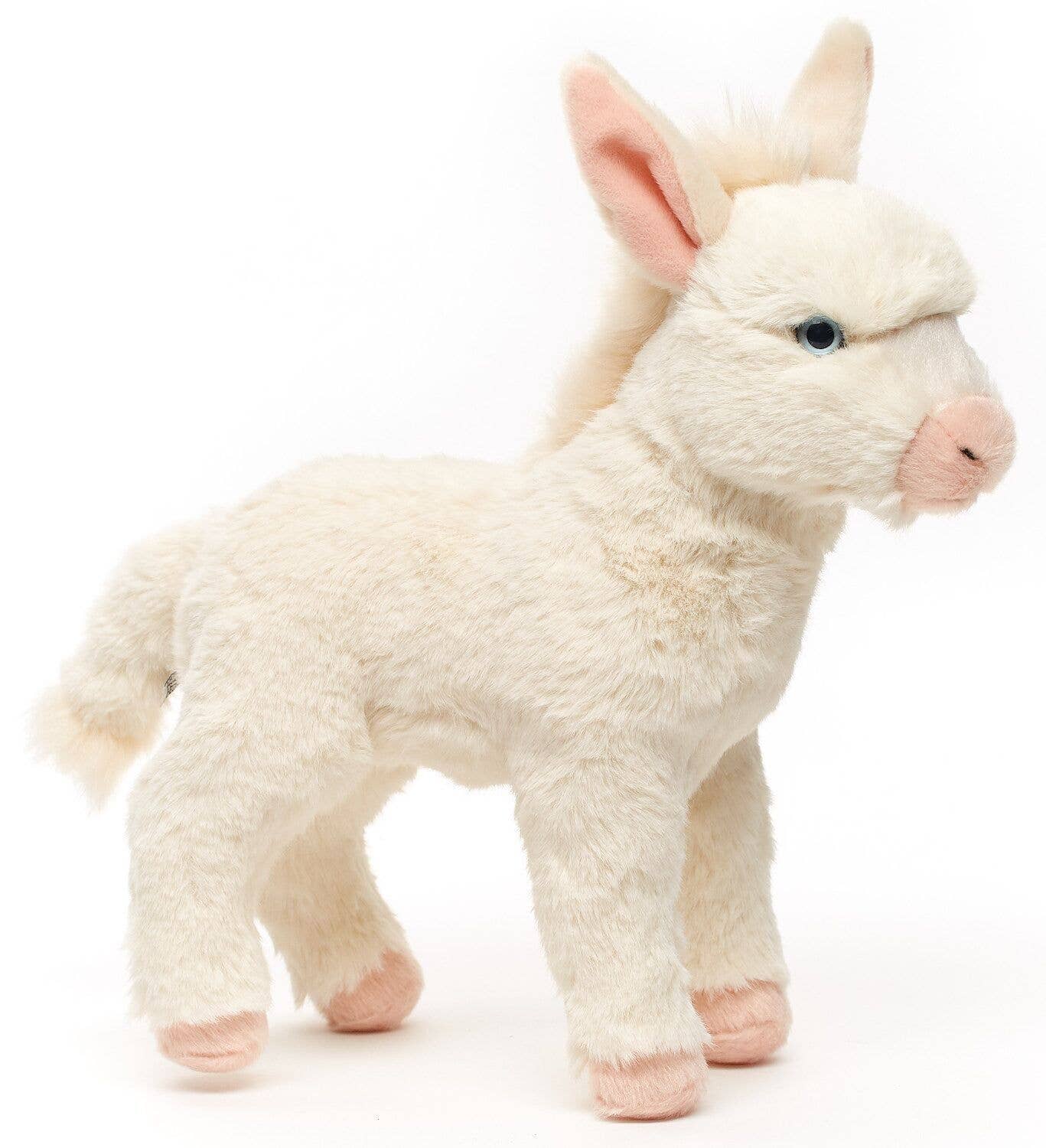 Peluche Âne baroque blanc, debout
