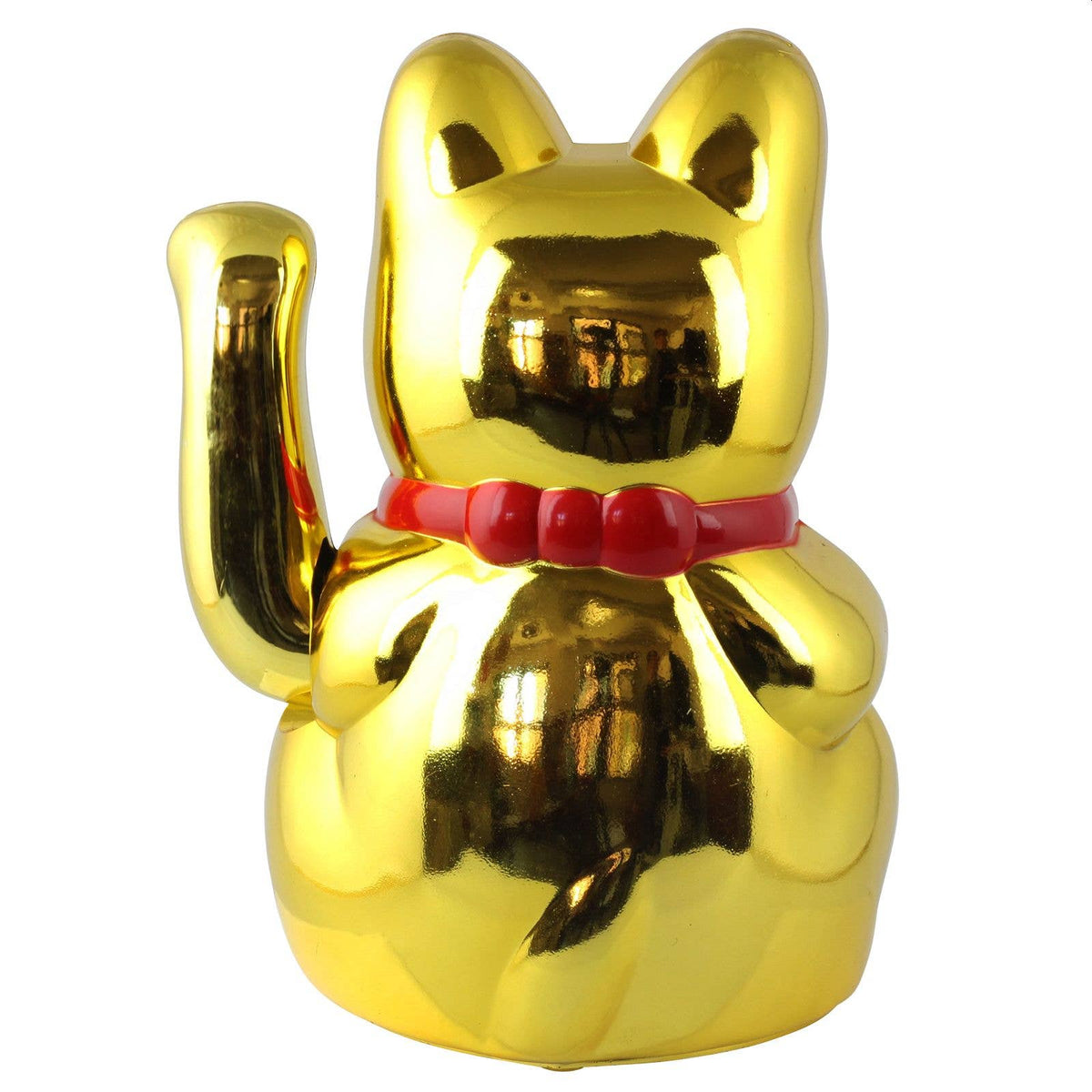 Chat Chanceux Doré 20cm